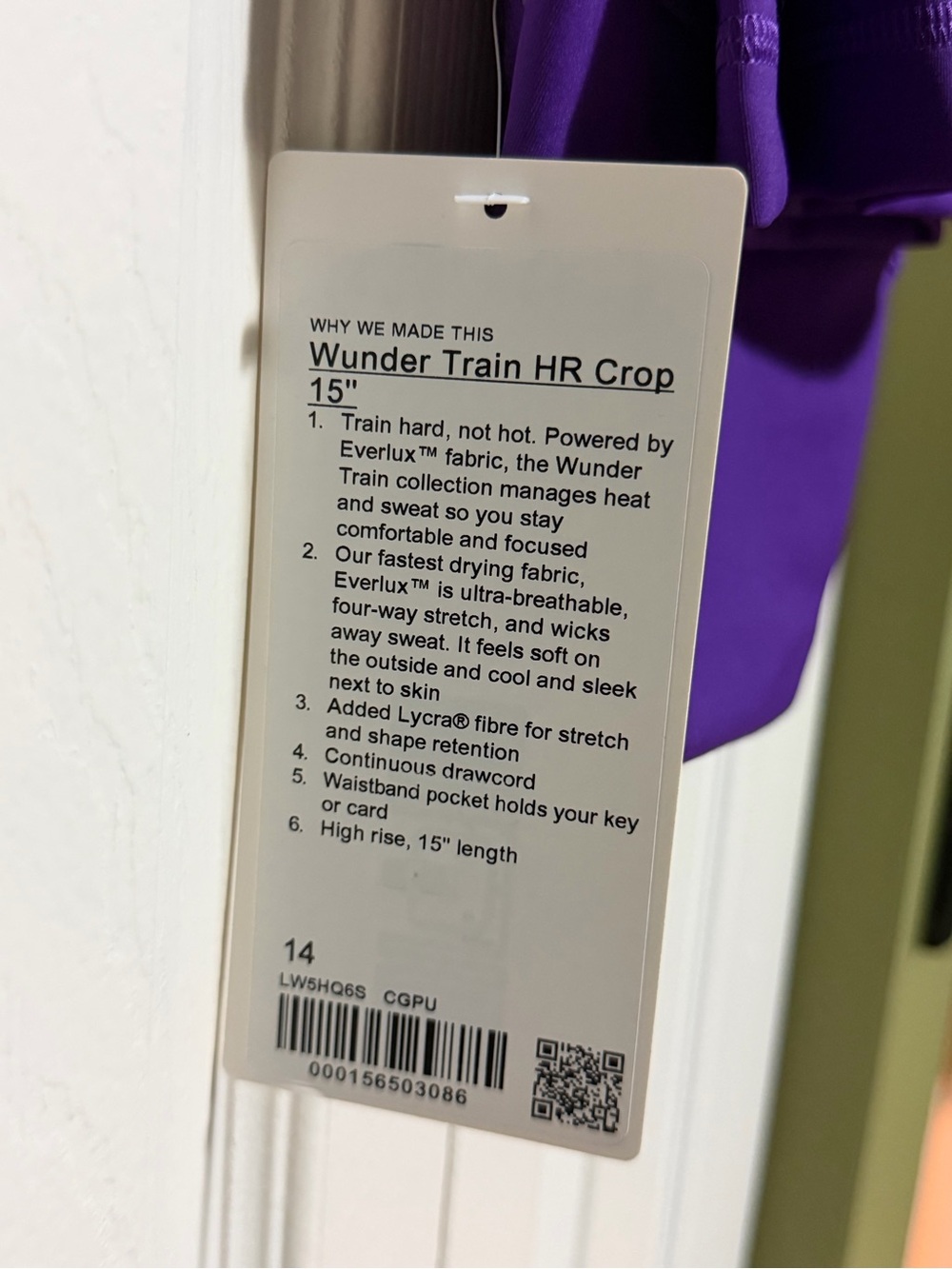 Lululemon Wunder Train High Rise Crop - Picture 3 of 5